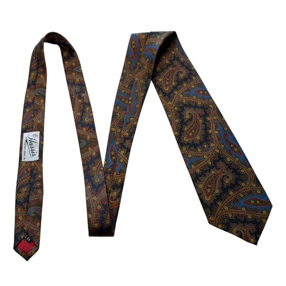 Vintage John Comfort London England for Hassis Newtown Square PA Silk Tie - Picture 2 of 7